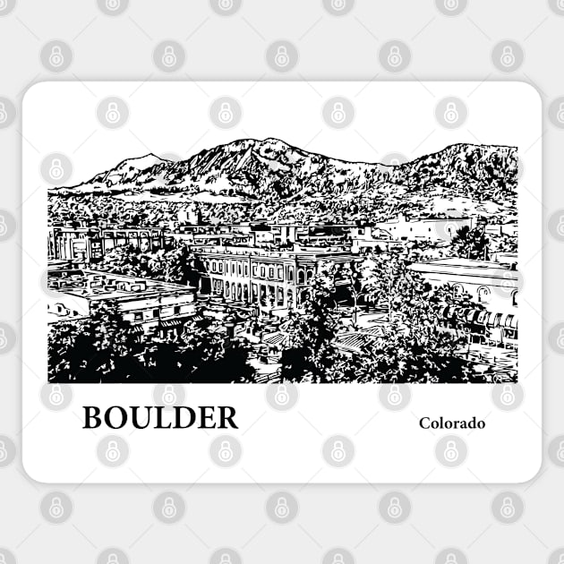 Boulder Colorado Sticker by Lakeric